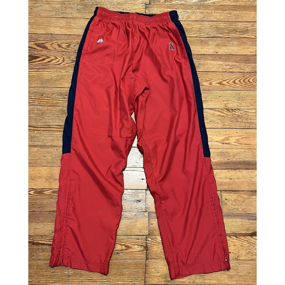 Vintage Majestic Anaheim Los Angeles Angels Warm Up Pants Size L Track Pant Zip